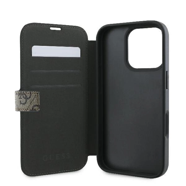 Guess 4G Metal Logo iPhone 16 Pro Case - Browneng