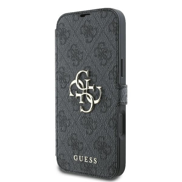 Guess 4G Metal Logo iPhone 16 Plus Case - Blackeng