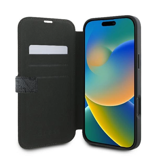 Guess 4G Metal Logo iPhone 16 Plus Case - Blackeng