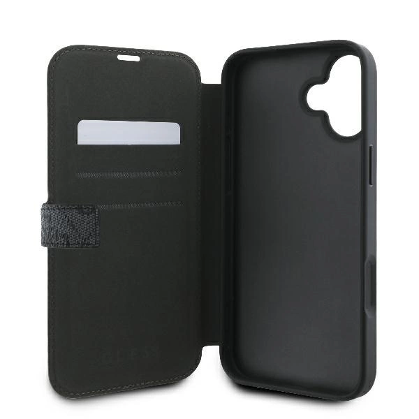 Guess 4G Metal Logo iPhone 16 Plus Case - Blackeng