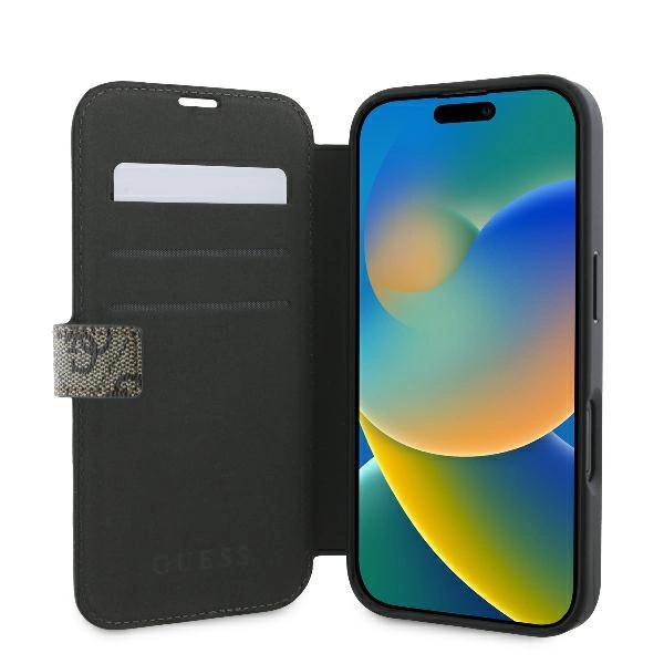 Guess 4G Metal Logo iPhone 16 Case - Browneng