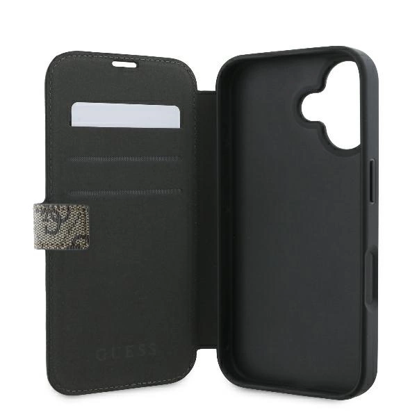 Guess 4G Metal Logo iPhone 16 Case - Browneng
