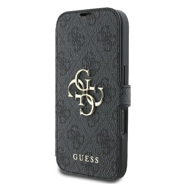 Guess 4G Metal Logo iPhone 16 Case - Blackeng