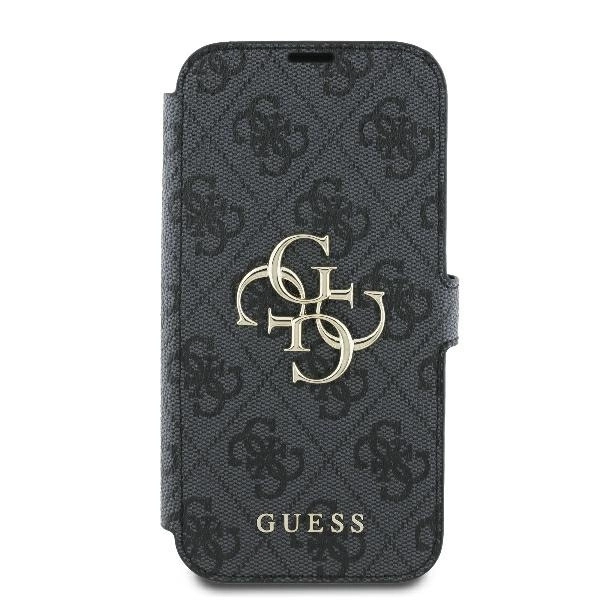 Guess 4G Metal Logo iPhone 16 Case - Blackeng