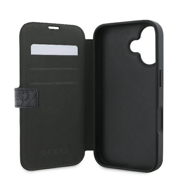 Guess 4G Metal Logo iPhone 16 Case - Blackeng
