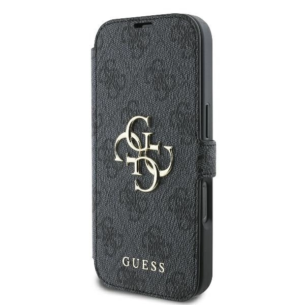 Guess 4G Metal Logo iPhone 16 Pro Max Case - Blackeng