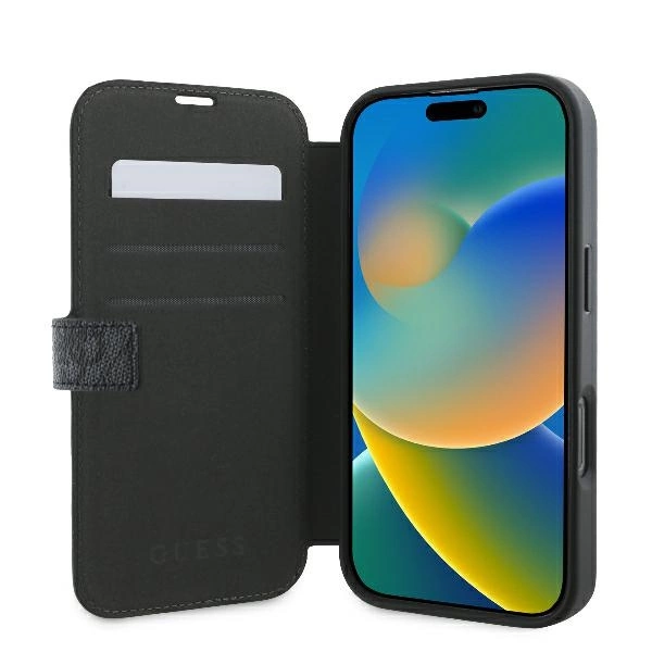 Guess 4G Metal Logo iPhone 16 Pro Max Case - Blackeng