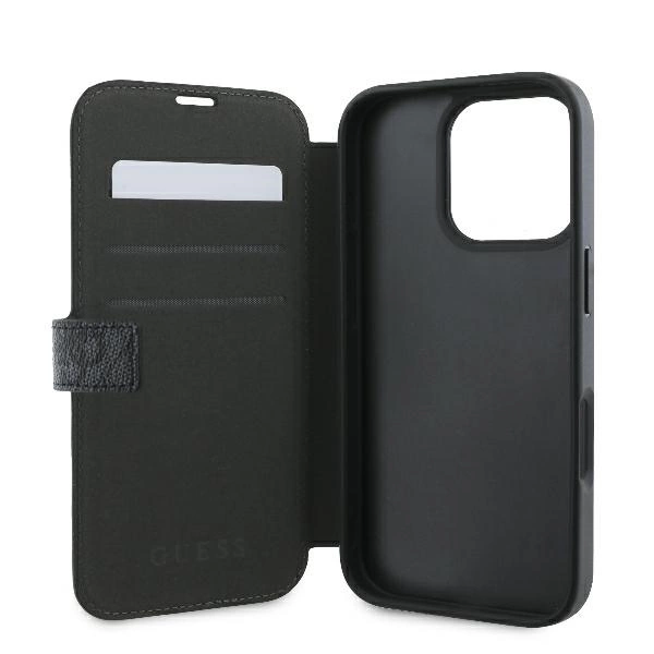Guess 4G Metal Logo iPhone 16 Pro Max Case - Blackeng