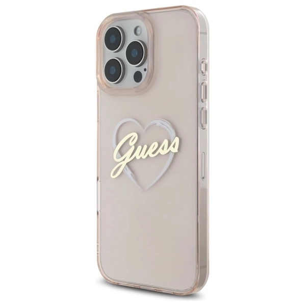 Guess IML Heart Case for iPhone 16 Pro - Pinkeng