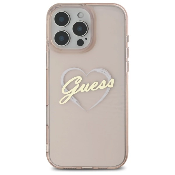Guess IML Heart Case for iPhone 16 Pro - Pinkeng