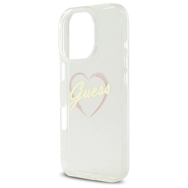 Guess IML Heart Case for iPhone 16 Pro - Transparenteng