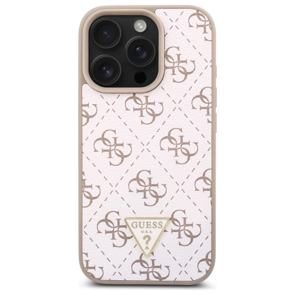 Guess New 4G Triangle Case for iPhone 16 Pro - Whiteeng