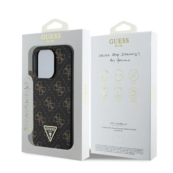 Guess New 4G Triangle Case for iPhone 16 Pro - Blackeng