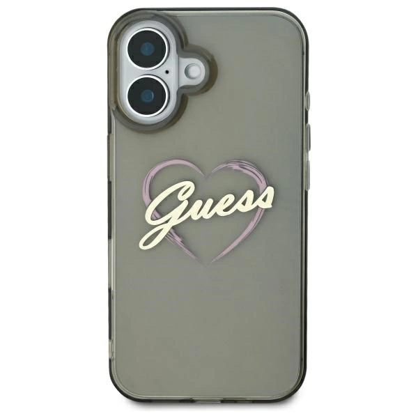 Guess IML Heart Case for iPhone 16 Plus - Blackeng