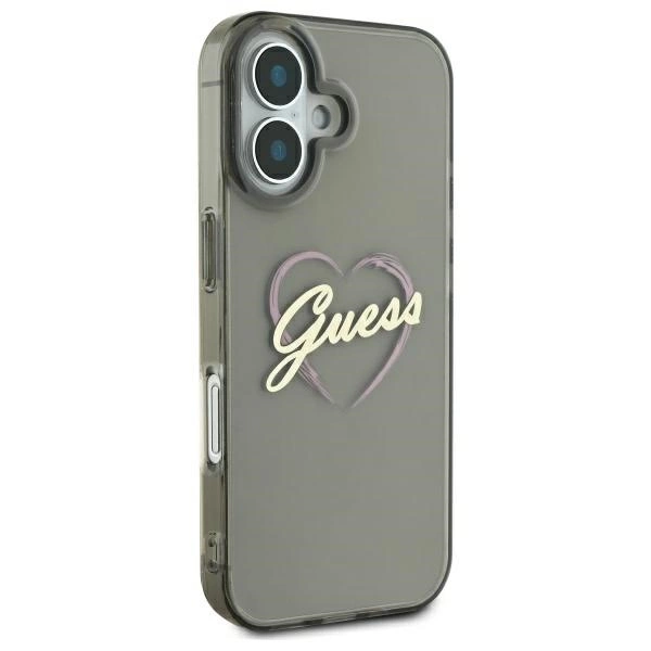 Guess IML Heart Case for iPhone 16 Plus - Blackeng