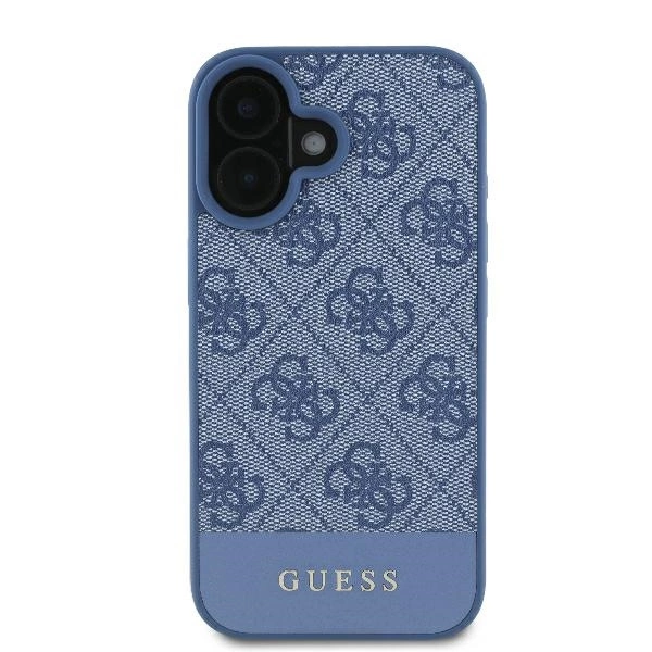 Guess 4G Bottom Stripe iPhone 16 Case - Blueeng