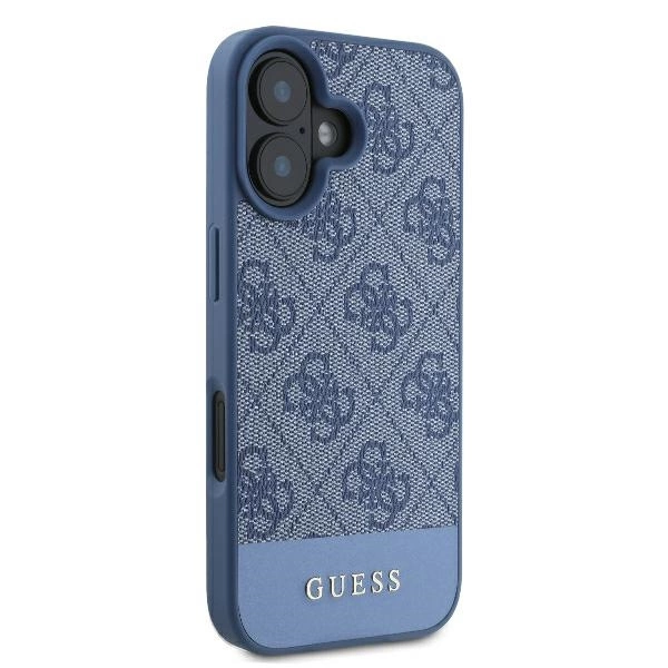 Guess 4G Bottom Stripe iPhone 16 Case - Blueeng