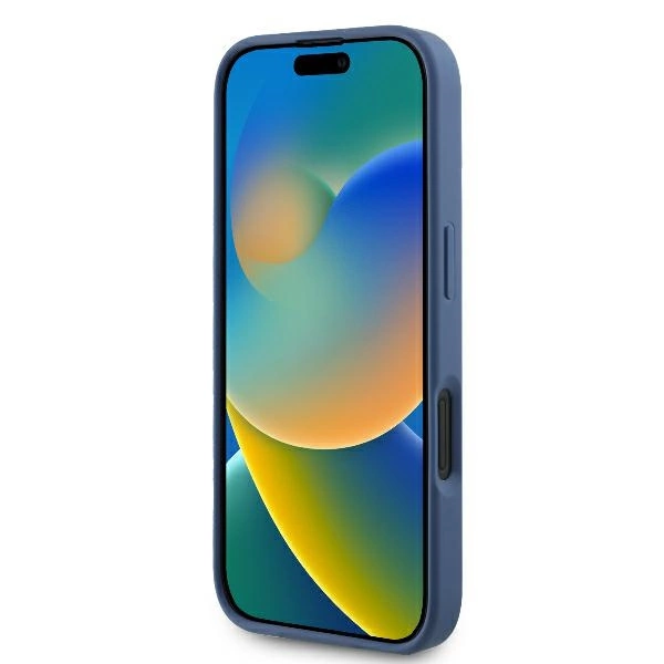 Guess 4G Bottom Stripe iPhone 16 Case - Blueeng
