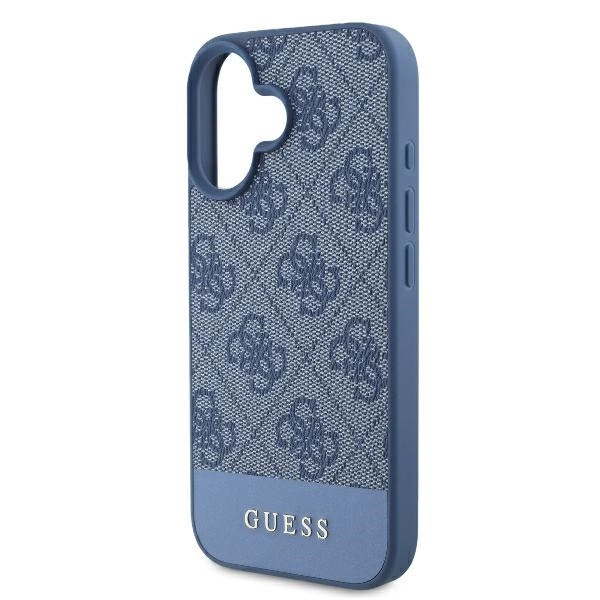 Guess 4G Bottom Stripe iPhone 16 Case - Blueeng