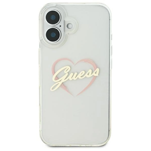 Guess IML Heart iPhone 16 Case - Transparenteng