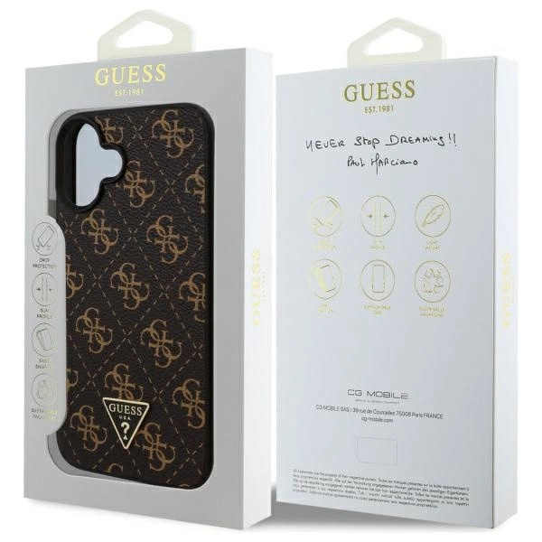 Guess New 4G Triangle Case for iPhone 16 6.1" - Blackeng