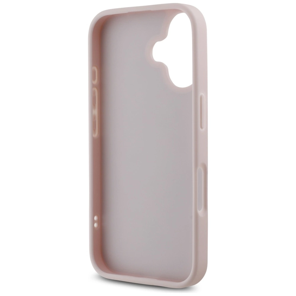 Guess Quilted Metal Logo iPhone 16 Case - Pinkeng