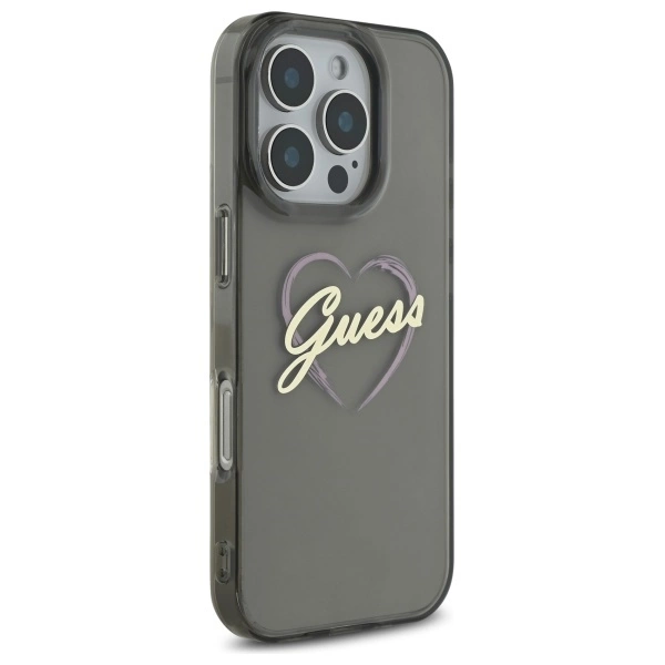Guess IML Heart Case for iPhone 16 Pro Max - Blackeng