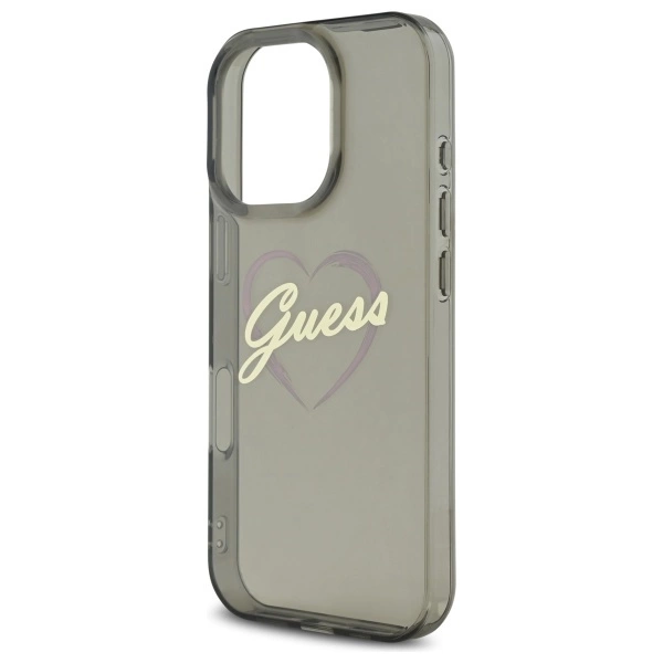 Guess IML Heart Case for iPhone 16 Pro Max - Blackeng