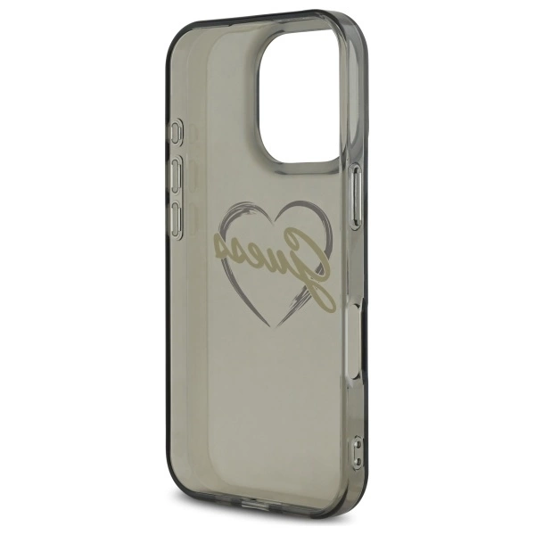 Guess IML Heart Case for iPhone 16 Pro Max - Blackeng