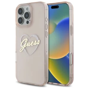 Guess IML Heart Case for iPhone 16 Pro Max - Pinkeng