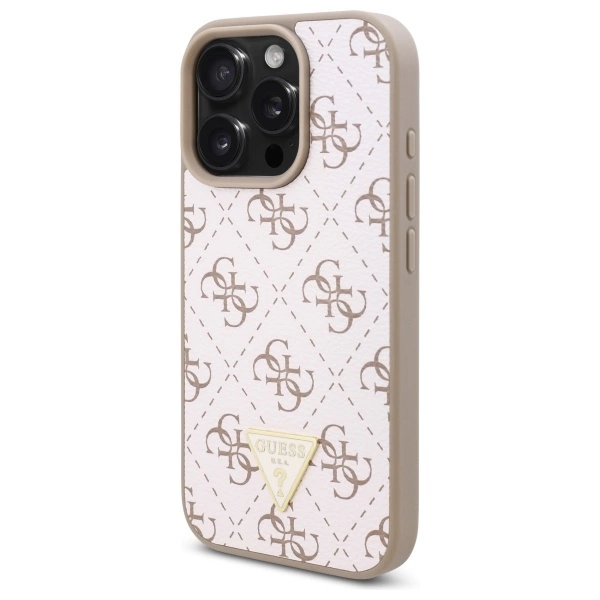 Guess New 4G Triangle Case for iPhone 16 Pro Max - Whiteeng