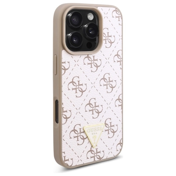Guess New 4G Triangle Case for iPhone 16 Pro Max - Whiteeng