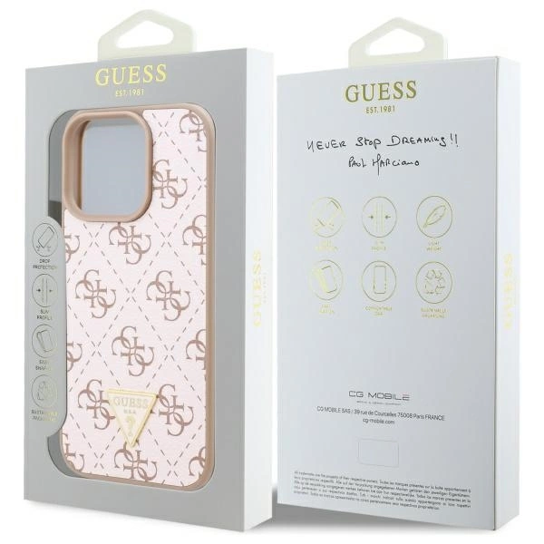 Guess New 4G Triangle Case for iPhone 16 Pro Max - Whiteeng