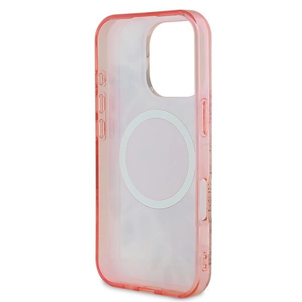 Guess IML Flower & Tonal Circle MagSafe iPhone 16 Pro Case - Pinkeng