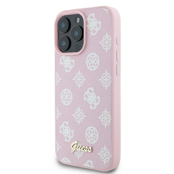 Guess Peony Script Logo MagSafe iPhone 16 Pro Case - Pinkeng