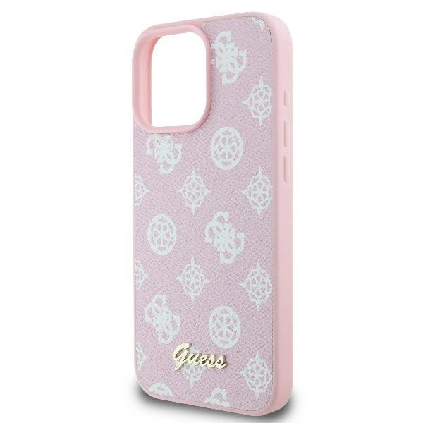 Guess Peony Script Logo MagSafe iPhone 16 Pro Case - Pinkeng