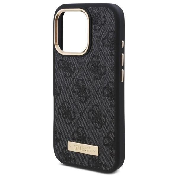 Guess 4G Logo Plate MagSafe Case for iPhone 16 Pro - Blackeng