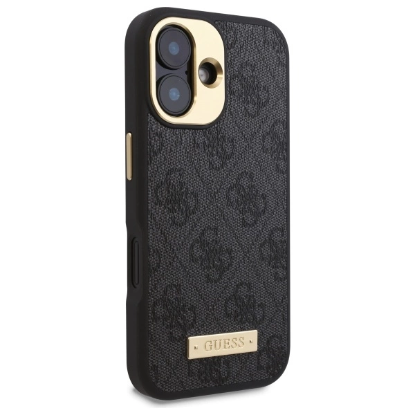 Guess 4G Logo Plate MagSafe Case for iPhone 16 Plus - Blackeng