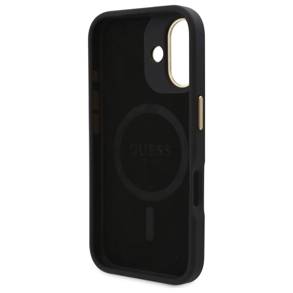Guess 4G Logo Plate MagSafe Case for iPhone 16 Plus - Blackeng