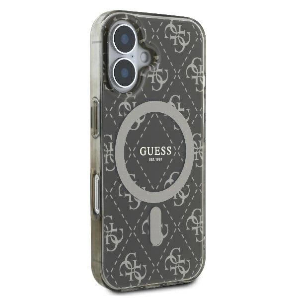 Guess IML 4G Background MagSafe iPhone 16 Case - Browneng