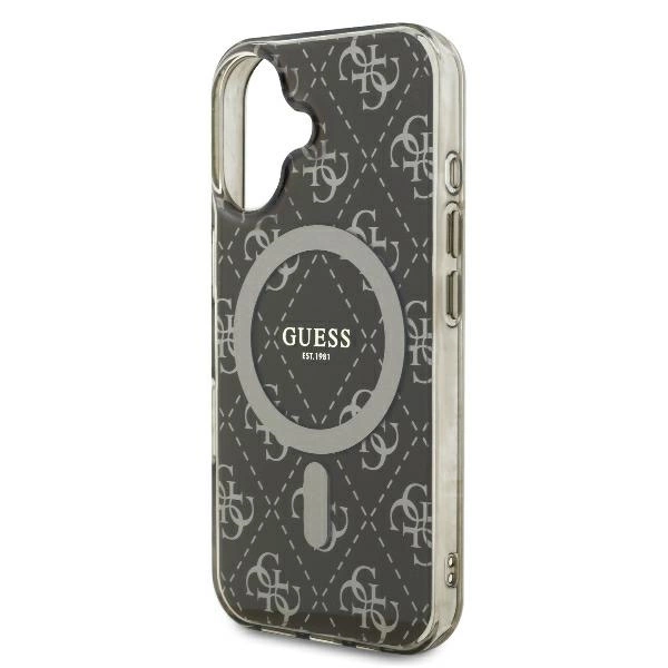 Guess IML 4G Background MagSafe iPhone 16 Case - Browneng