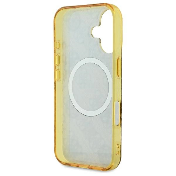 Guess IML Peony On 4G Background MagSafe iPhone 16 Case - Browneng