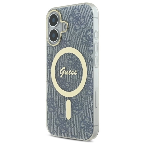 Guess IML 4G MagSafe iPhone 16 Case - Blueeng