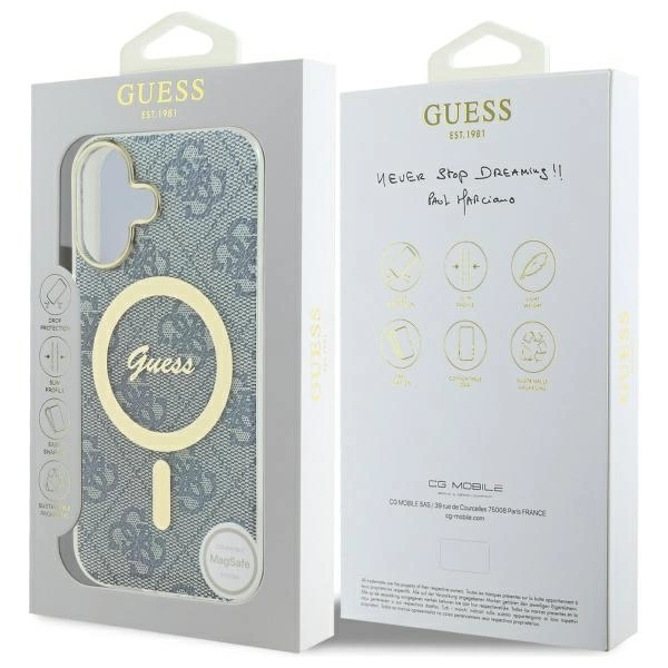 Guess IML 4G MagSafe iPhone 16 Case - Blueeng