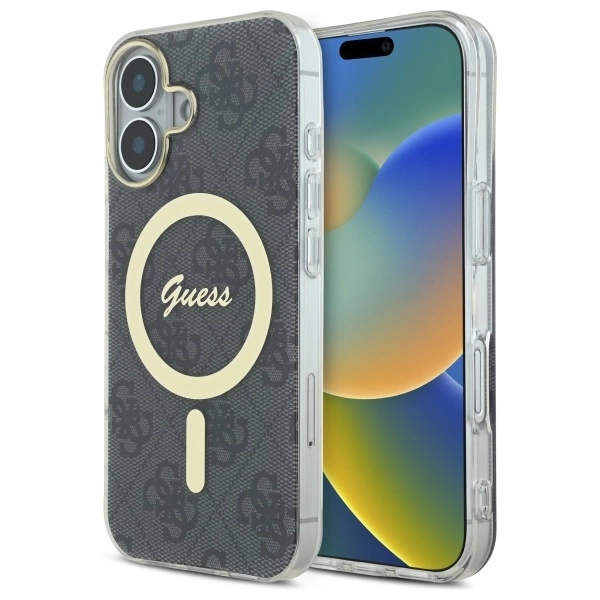 Guess IML 4G MagSafe iPhone 16 Case - Blackeng