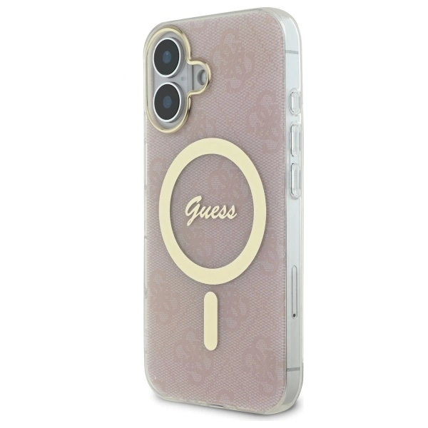 Guess IML 4G MagSafe iPhone 16 Case - Pinkeng