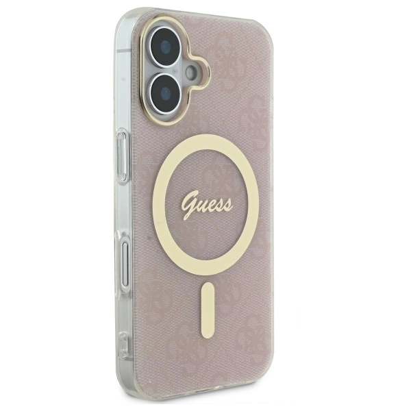 Guess IML 4G MagSafe iPhone 16 Case - Pinkeng