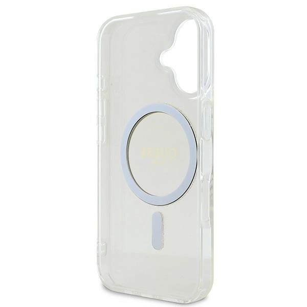 Guess IML Glitter Circle MagSafe iPhone 16 Case - Cleareng
