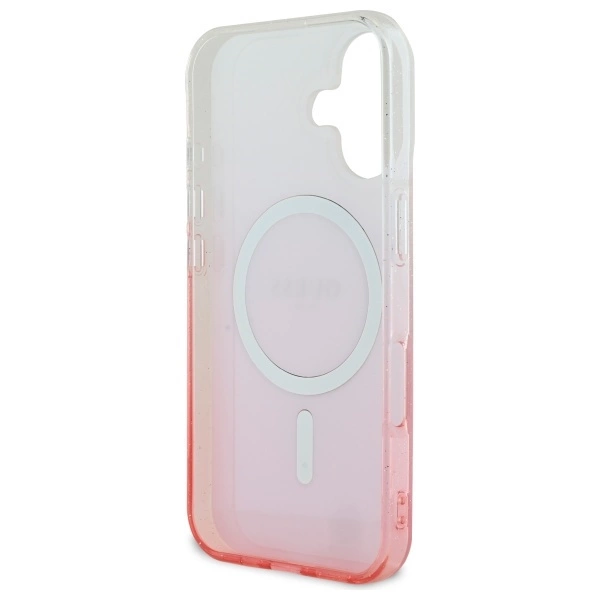 Guess IML Glitter Gradient MagSafe iPhone 16 Case - Pinkeng