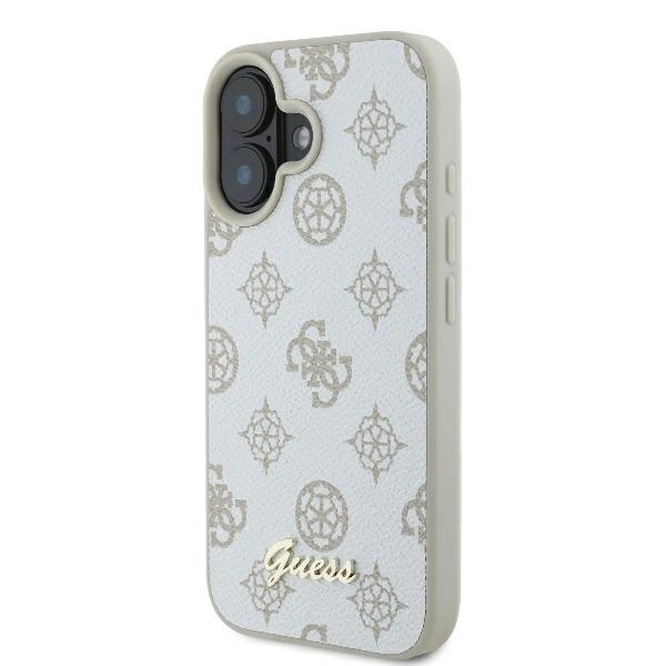 Guess Peony Script Logo MagSafe iPhone 16 Case - Whiteeng